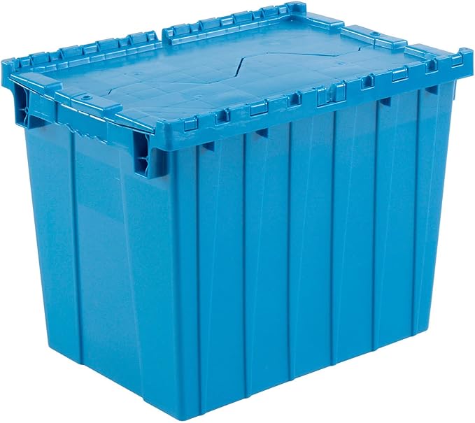 Global Industrial Distribution Container With Hinged Lid 21-7/8x15-1/4x17-1/4 Blue