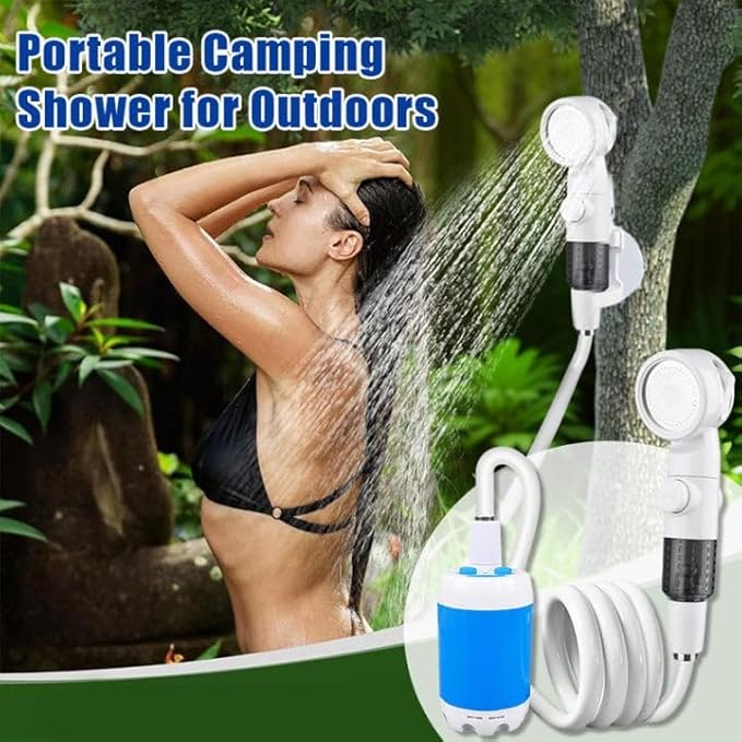 Portable Camping Shower Pump-Rechargeable Outdoor Shower Head Sprayer 2025 Portable Electric Camping Outdoor Shower with Digital Display &amp Multiple Spray Modes for CampingTraveling
