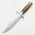 12.16 Fixed Blade Survival Knife with Nylon Sheath - High Hardness Stainless Steel Outdoor Knife - Classic Wood Handle Bushcraft Tool for Camping Hiking and Hunting