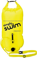 Fluorescent Swim Safety Buoy &amp Tow Float - Integral 28L Dry Bag Fluorescent Yellow