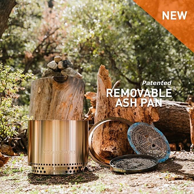Solo Stove Bonfire 19.5 Smokeless Fire Pit with Removable Ash Pan | Portable Outdoor Fire Pit | Stainless Steel - Wood Burning Lightweight Fireplace | Ideal for 4-6 People 20 lbs
