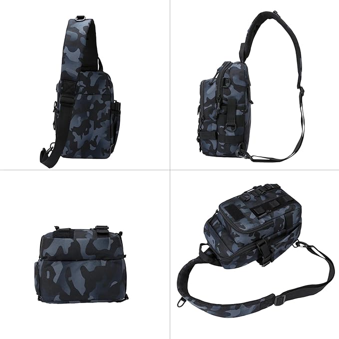 Tactical Backpack for Men Military Sling Bag Outdoor Crossbody Shoulder Pack Chest Bag for Hiking Fishing Camping Essentials