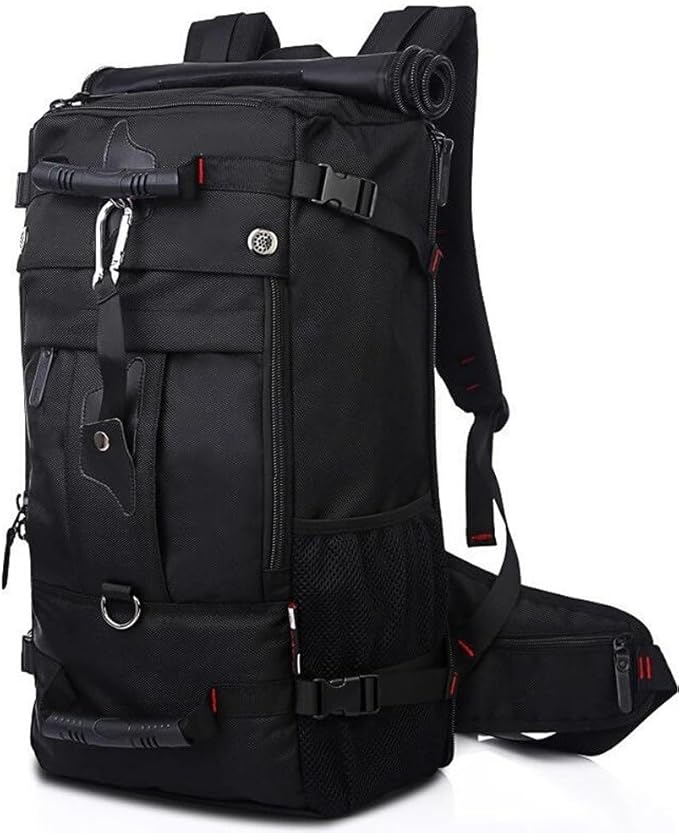 Tactical Backpack Military Molle Hiking 36-55L travel casual sporty outdoor duffel bag black (40L) combination lock