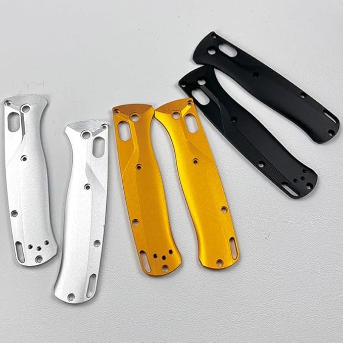 2-Piece Pair Custom CNC Anodized Aluminum Alloy Scales Handle Replacement Fits for Bugout 535