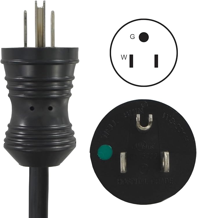 Conntek 29442-AS Medical-Grade Power StripGreenBlack
