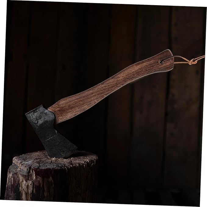 ORFOFE 2pcs Wooden Axe Handle Replacement - Grip Solid for Camp Hatchet and Fire Axe Maintenance Easy Installation and Effortless Use