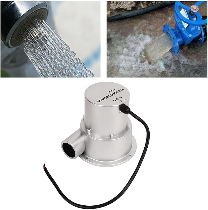 SJ18A Water Turbine Generator - Permanent Magnet Brushless Motor Remote Control Micro Hydroelectric Generator for Garden 12V/24V Battery Charging