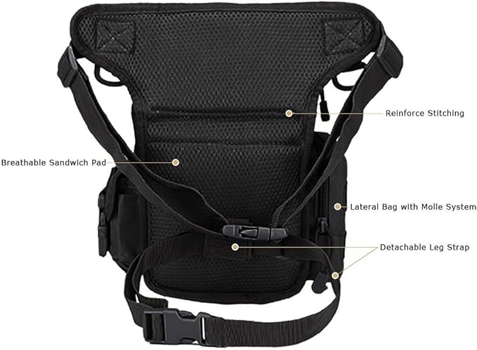 Multi-Purpose Tactical Drop Leg Bag Tool Fanny Thigh Pack Leg Rig Military Motorcycle Camera Versipack Utility Pouch Black/Coyote Tan/Army Green/Camouflage 7 Colors Available