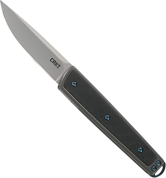 CRKT Symmetry Folding Everyday Carry Knife: Plain Edge Folder with Liner Lock Everyday Carry Folded Knife with IKBS Ball Bearing Pivot System and G10 Handle 7190