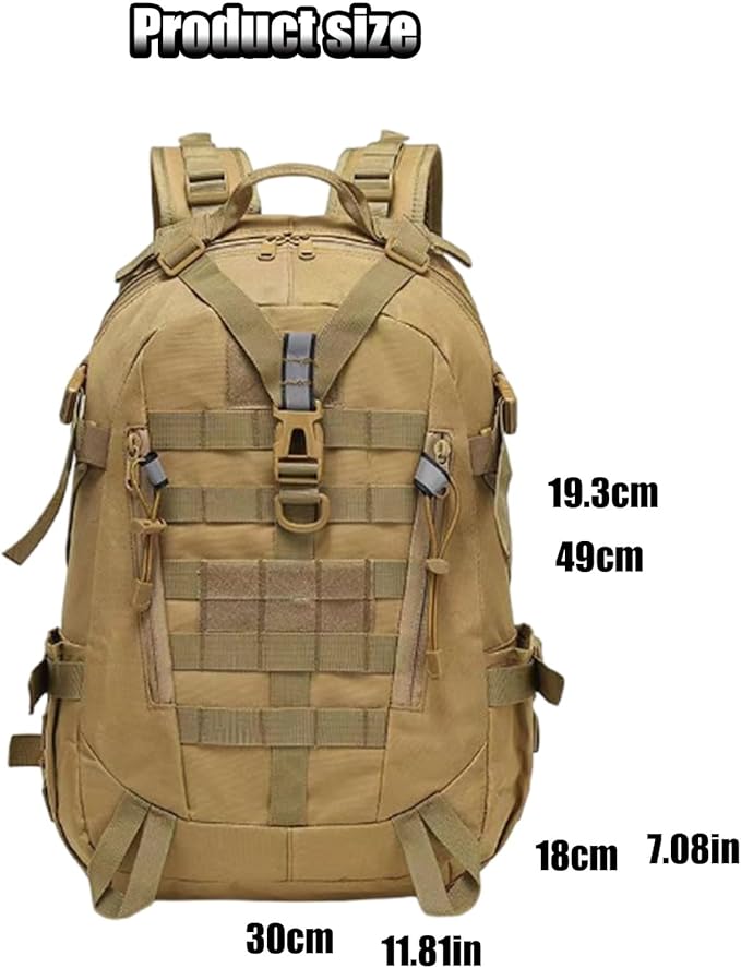 Tactical Backpack Military Hiking Day Waterproof Molle Bag Camping Trekking Fishing Gym Traveling Motorcycle