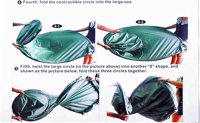 Portable Pop Up Toilet Camping Shower Privacy Tent Changing Room Dressing Tent Green 47.2W x 74.8H 1 Person Water-Resistant Summer Fall Backpacking