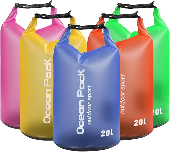 YOUGLE 20L Waterproof Water Resistant Dry Bag Sack Storage Pack Pouch Swimming Kayaking Canoeing River Trekking Boating Sailing Fishing (Blue)