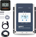 EPEVER 50A MPPT Solar Charge Controller 12V/24V/36V/48V Auto Max.PV 150V Input Negative Ground Solar Panel Charge Regulator with MT50 Remote Meter Temperature Sensor RTS &amp PC Communication Cable R