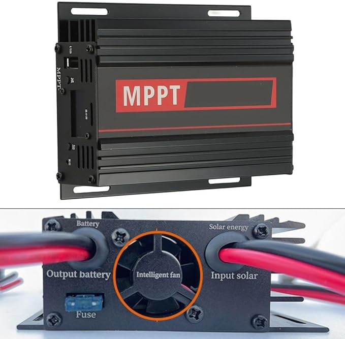 MPPT Solar Charge Controller Boost-800W Aluminum Alloy 12-65V 22A LCD Display Battery for Charger for 24V 36V 48V 60V 72V Solar Systems