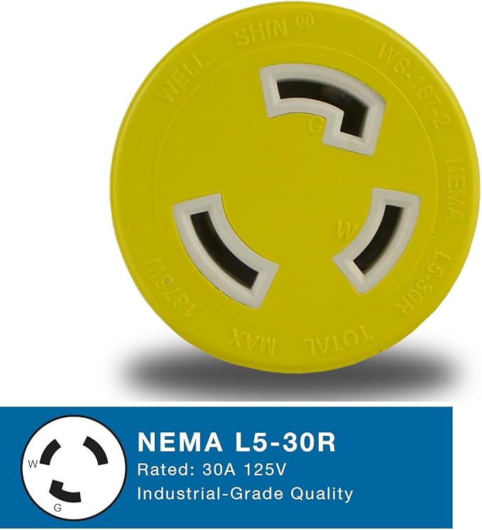 Conntek 30222-YW 15A to L5-30R Plug AdapterYellow
