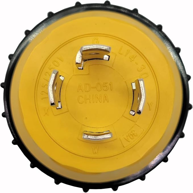 Parkworld 692118 RV Marine Power Generator Adapter Generator 30A L14-30P Male to Marine 50A SS2-50R Female with Locking Ring