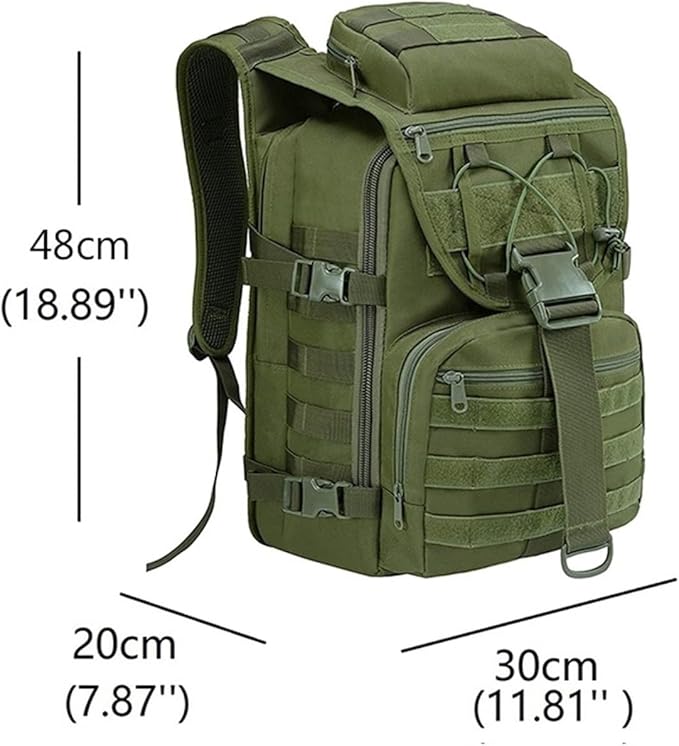40L Hiking Backpack Military Tactical Backpack Army Assault Bag Waterproof Outdoor Sports Camping Travel Rucksack (Black)