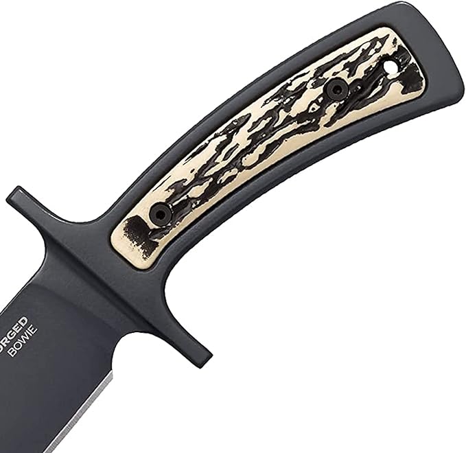 Cold Steel Drop Forged Bowie 52100 Steel Single-Piece 9.5 Clip Point Blade 4.625 Handle Fixed Blade Knife w/Secure-Ex Sheath