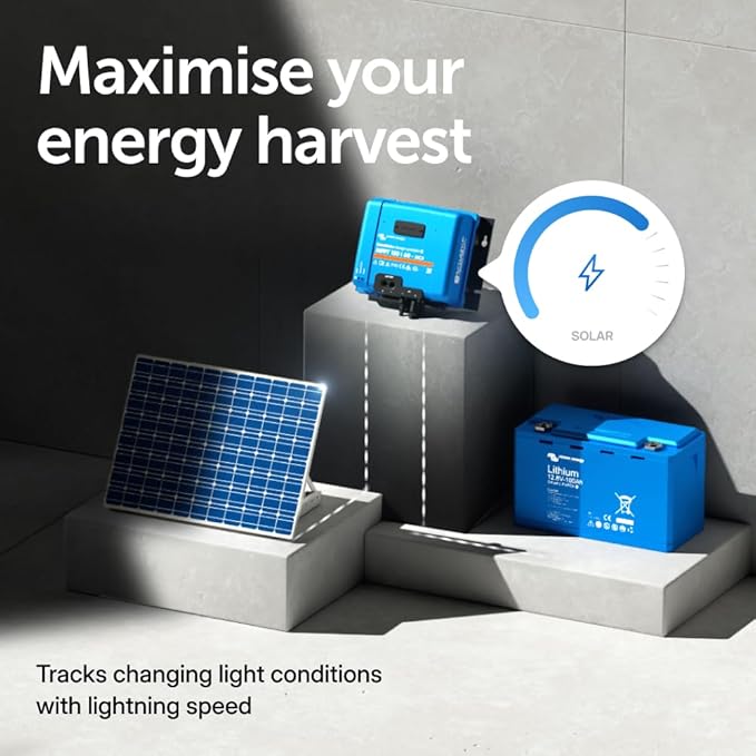 Victron Energy SmartSolar MPPT MC4 Compatible Solar Charge Controller (Bluetooth) - Charge Controllers for Solar Panels - 150V 60 amp 12/24/36/48-Volt