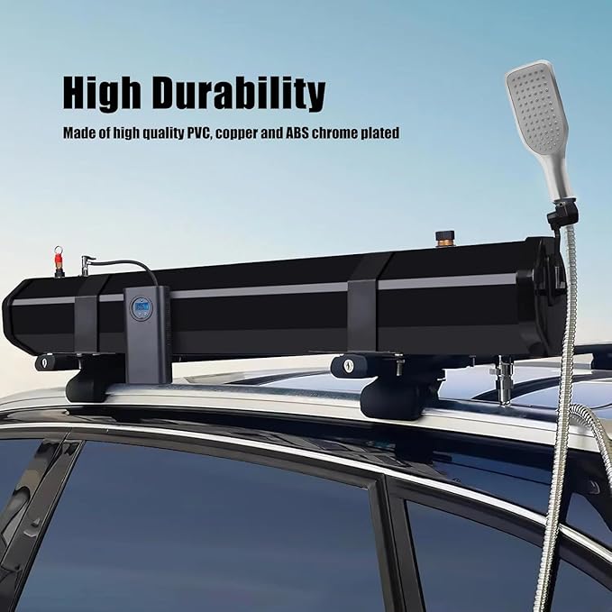 Pressurized Water Tank with Shower for Overlanding and Camping Portable Water Storage for Outdoor Activities