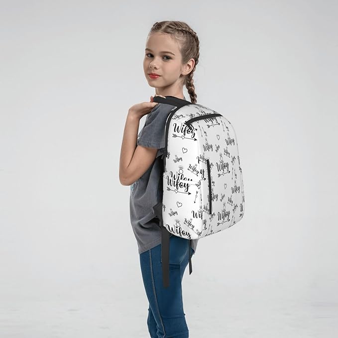 diamond Bride Wifey Gift Backpack Bookbag Outdoor Daypack with Adjustable Shoulder Straps Multipurpose Backpack
