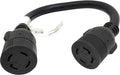 Parkworld 68345 Generator NEMA L14-30R to L14-30R 4 Prong 30 AMP Female to Female Adapter Cord 18 inches