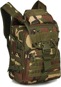 Outdoor Tactical Backpack Military Molle Bag Hiking Daypacks for Camping Trekking Hunting Traveling Motorcycle (Jungle Camouflage)