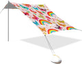 Beach Canopy with Windproof Ropes &amp Sandbags Beach Tent Sun Shade Sun Shelter for Camping Trips Fishing Backyard Fun or Picnics Butterflies