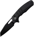 Petrified fish PFE17 Trilobite Folding Knife3.03 14C28N Steel Black Stonewashed Blade G10 Handle Camping Folding knife for EDC Outdoor (Black Black Stonewashed)