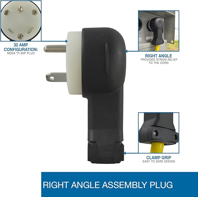 Conntek ASTT-30P RV Male Replacement Plug 30-Amp