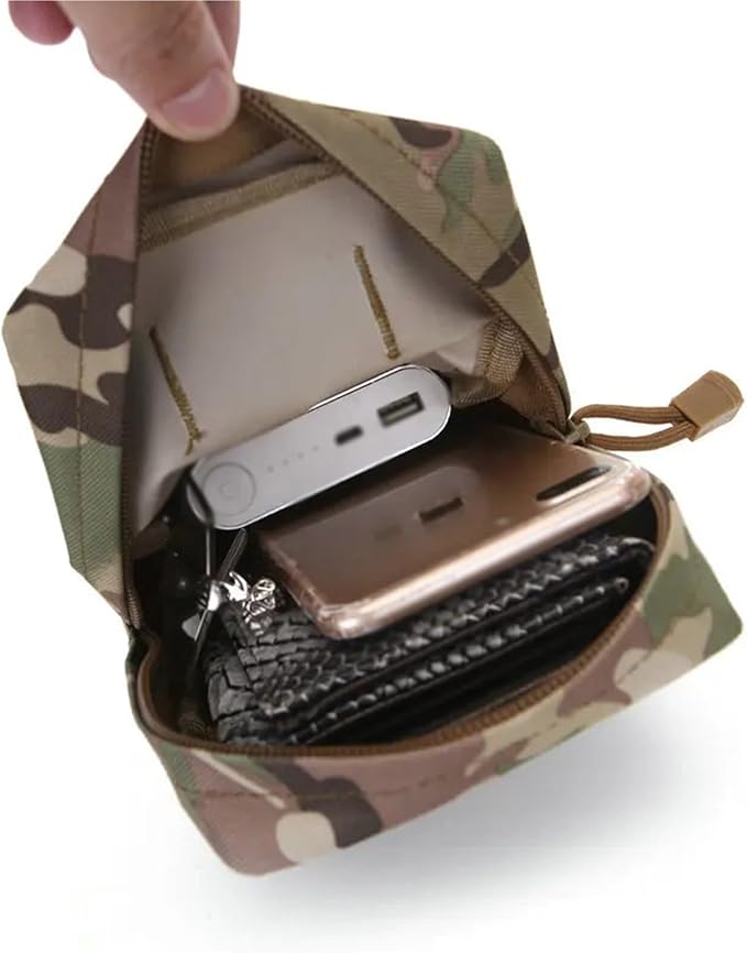 Outdoor Tactical Pouch Molle Tool Pack Zipper Waist Accessories Durable Belt Bag for Hunting Hiking Sports