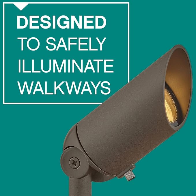 Hinkley Landscape Lighting Spot Light 4w MR16 LED Blub Included 12v Textured Brown Clear Lens