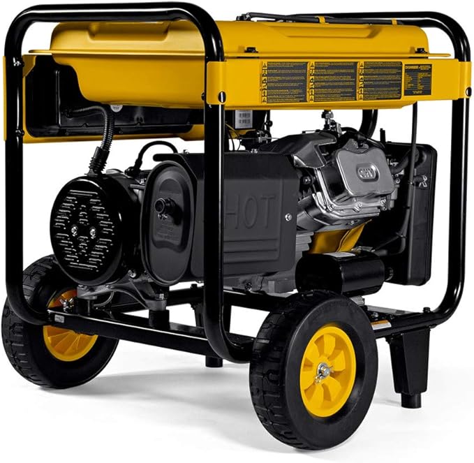 DeWalt 10000 Starting Watt Portable Gas Generator Electric Start with Battery 420cc Engine Smart Runtime Wattage Meters CO Protect Idle Control Home Backup Emergency Jobsite Power 49 State