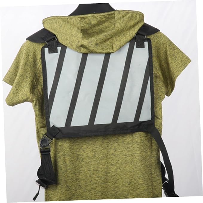 VALICLUD Outdoor Chest Rig Pack Unisex Multi-function Hiking and Running Bag for Mobile Phone Storage Reflective Strips White