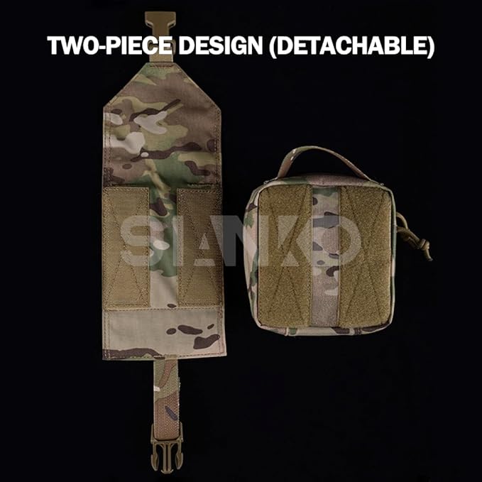 Tactical MOLLE First Aid Kits IFAK Pouch/Carrier Sundry Storage Pack Quick Release Medical Emergency EMT BagFor Outdoor Sport Military Game (Multicam)
