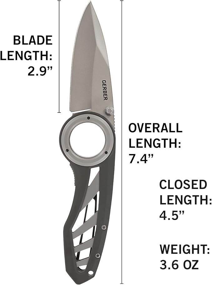 Gerber Gear Remix Folding Pocket Knife 3 Fine Edge Blade Pocket Knife for Survival and Camping Gray