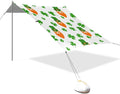 Beach Canopy with Windproof Ropes &amp Sandbags Beach Tent Sun Shade Sun Shelter for Camping Trips Fishing Backyard Fun or Picnics St. Patrick's Day