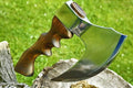 Handmade Viking Hatchet Axe – Custom Forged BBQ Axe and Meat Chopper