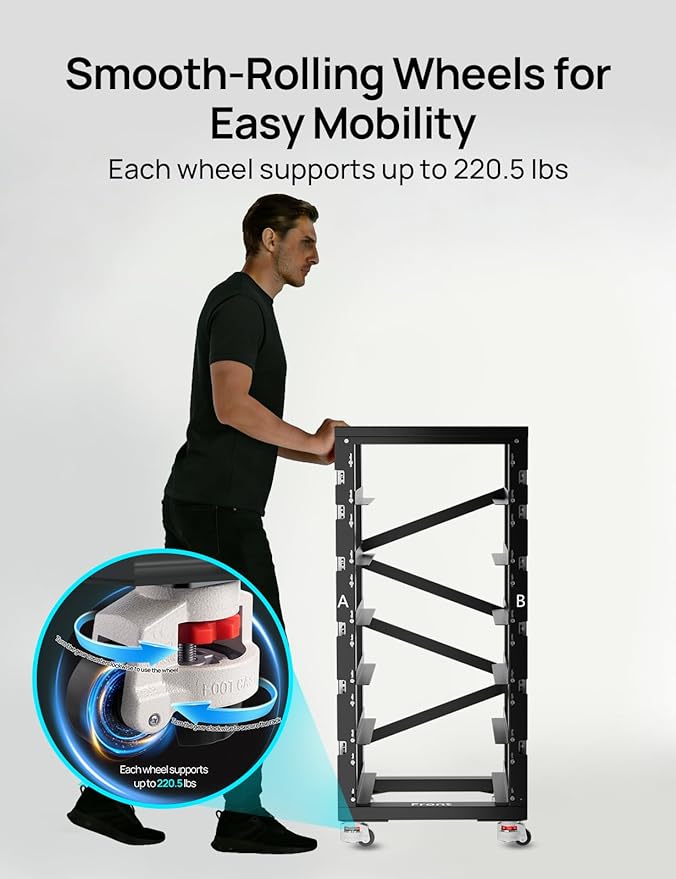 ECO-WORTHY RACK6 V2 6-Layer Server Rack with 600A Busbar Compatible with All ECO-WORTHY Rack Battery Versions