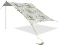 xigua Eye Pattern Beach Tent Sun Shelter with Carrying Bag - Silver Coated Oxford Fabric Beach Canopy for Beach Camping Fishing - Includes Windproof Ropes Sandbags &amp Stakes