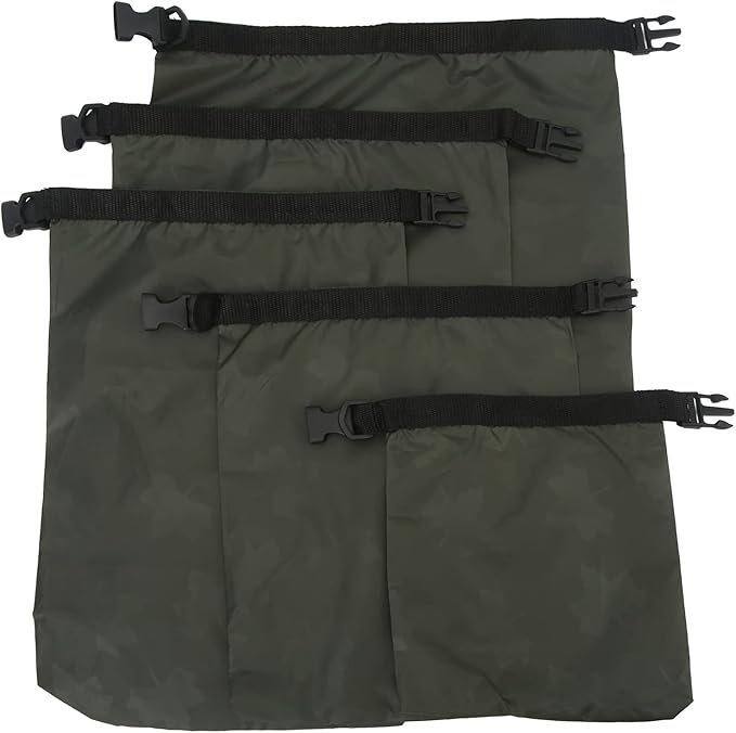 5Pcs Outdoor Dry Bag Swimming Dry Bag for Kayaking Rafting Boating Floating Storage Bag with Roll Top Closure Army Green for Hiking Camping