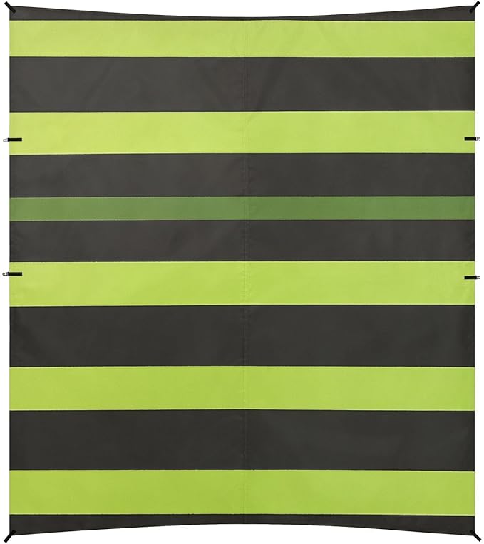 ALAZA Black Green Stripe Beach Tent Sun Shelter Portable Canopy Sunshade for Outdoor Camping Picnics Backyard Fun 10x9 ft
