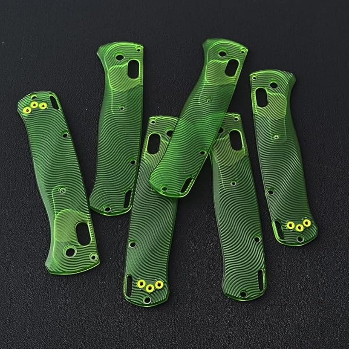 1 Pair Acrylic Scales Fits for Bugout 535 Non-slip CNC Handle Patch Blank DIY Replacement