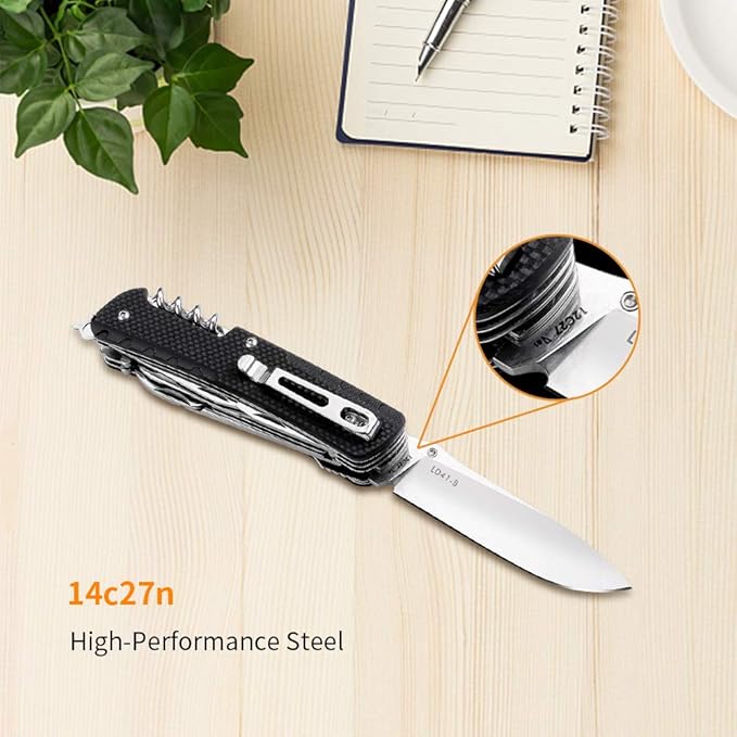 Ruike Small Camping Knife Lightweight Folding EDC Survival Utility Knives Set Grade Tactical Pocket Knife with Clip Men Women Multi Tools hiking Gear 17c27 Cool Steel Screwdriver LD41