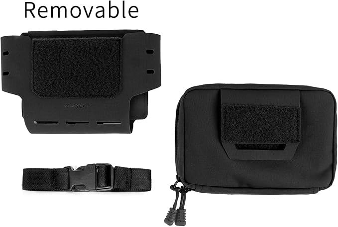 D.M.GEAR MOLLE Pouch Tactical Admin Pouch Belt EDC Tool Organizer Zippered Utility Waist Pack 8.2x6.3x1.2