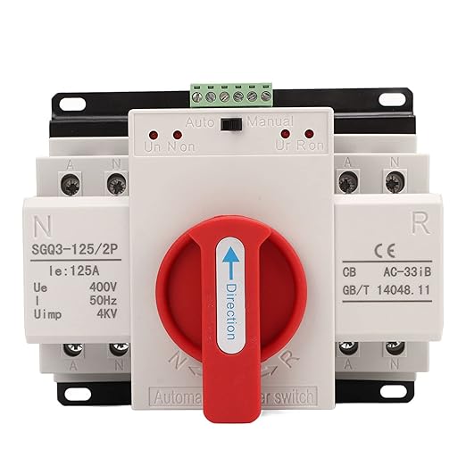 Oumefar Generator Changeover Switch Red Handle Power Automatic Transfer Switch 400V 125A for Factory Electronicswitch 125 amp Transfer Switch