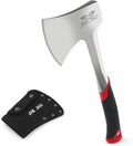 JXE JXO 14.4 Camping Hatchet with Full Tang Forged Construction &amp Ergonomic Shock Absorbing Grip Hatchet Axe with Nylon Sheath (Red