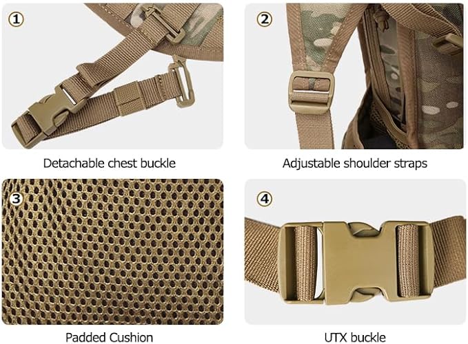 Tactical Pro Supply - Attack 900D Oxford Backpack for Hiking Camping Running Cycling and Biking Made from Premium Quality and Water-resistant backpack - Camo