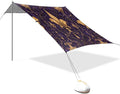 Fleur De Lis Flower Mardi Gras Beach Tent Sun Shelter Set UPF50+ UV Protection 10.5 x 9.19 FT Camping Shade Canopy with Sandbags Sand Anchors Carrying Bag and Others