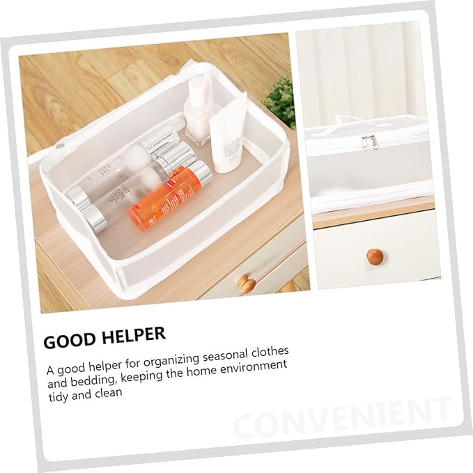 Cabilock 2pcs Cute Storage Box Lids Multi-function Underbed Organizer for Dormitory Camping Apartment
